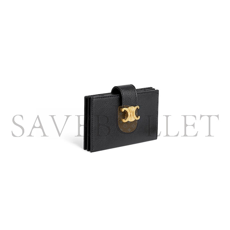 CELINE ACCORDEON CARD HOLDER NINO IN SUPPLE GRAINED CALFSKIN 10N843GHH.38NO (11*7*2.5cm) CELINE ACCORDEON CARD HOLDER NINO IN SUPPLE GRAINED CALFSKIN 10N843GHH.38NO (11*7*2.5cm)